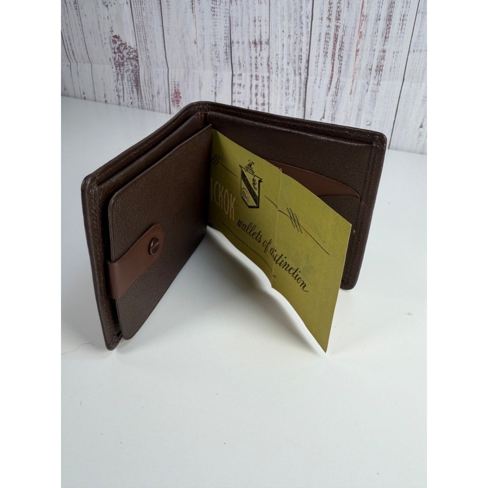 Vintage Hickok Mens Brown Pebbled Leather Bifold Wallet 1953 Classic NWOB